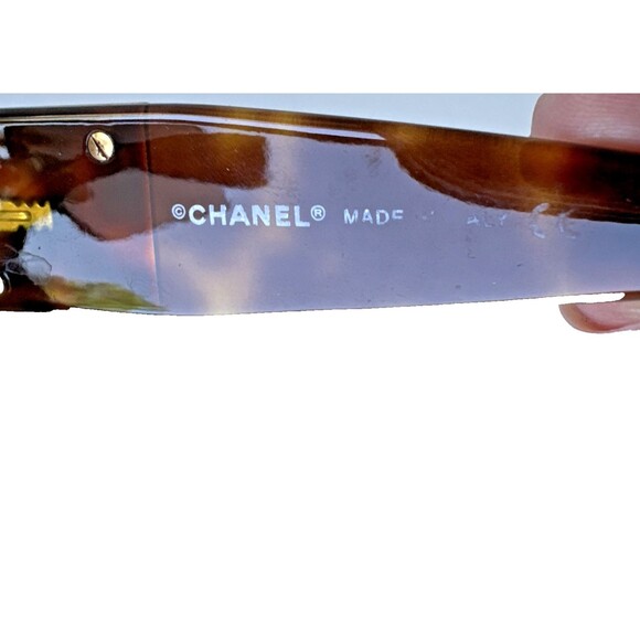 Chanel 4095-B Crystal CC Sunglasses Y2K Gold Brown Gradient Tortoise Authentic main image 12